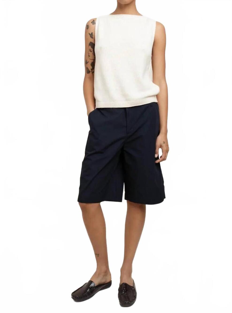 NEW PAPER LABEL patrice shorts in midnight blue